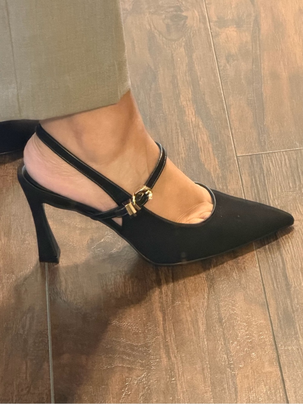 Marc Fisher Cavaler Mary Jane Slingback Pumps Black 7.5 NWT - Picture 5 of 5